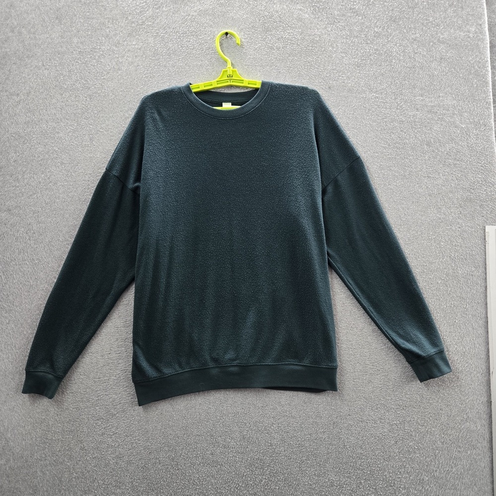 Alo Men Sweatshirt M Green Chill Crew Neck Pullover